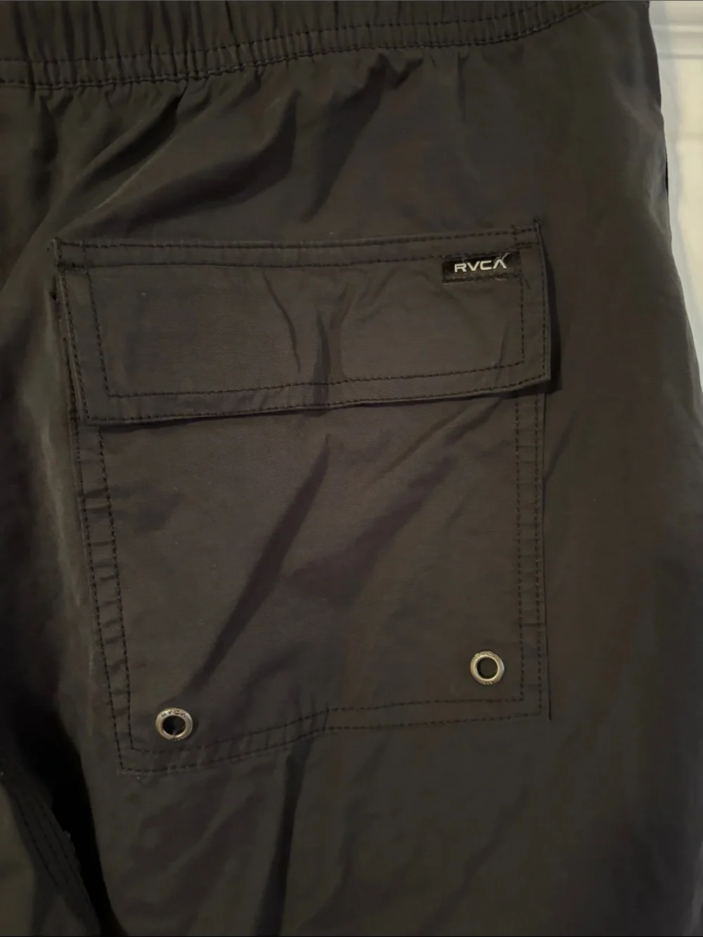 RVCA Black Boardshorts with Back Pocket - Picture 3 of 7